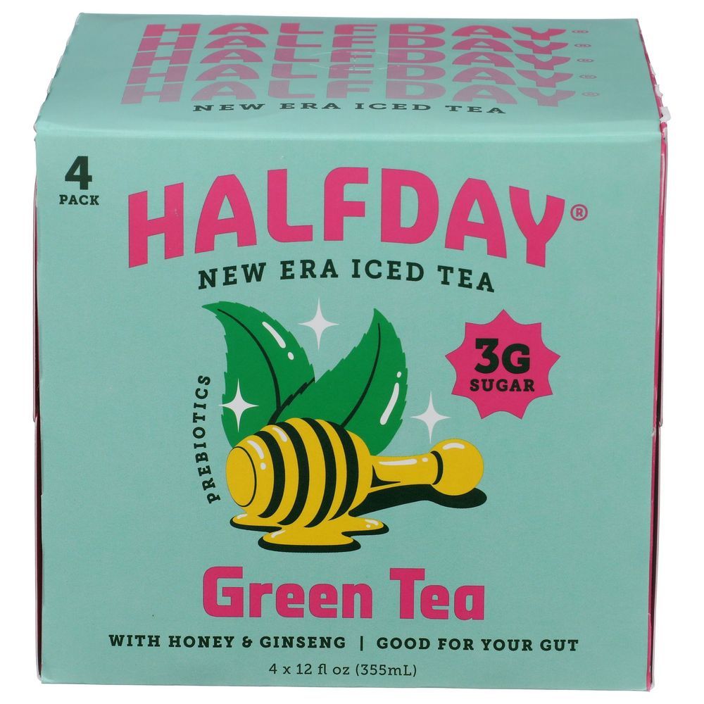 Halfday Green Tea With Honey And Ginseng, 48 Fluid Ounce -- 6 Per Case