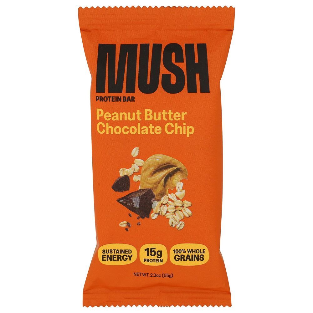 Mush Peanut Butter Chocolate Chip Protein Bar, 2.3 Ounce -- 8 Per Case