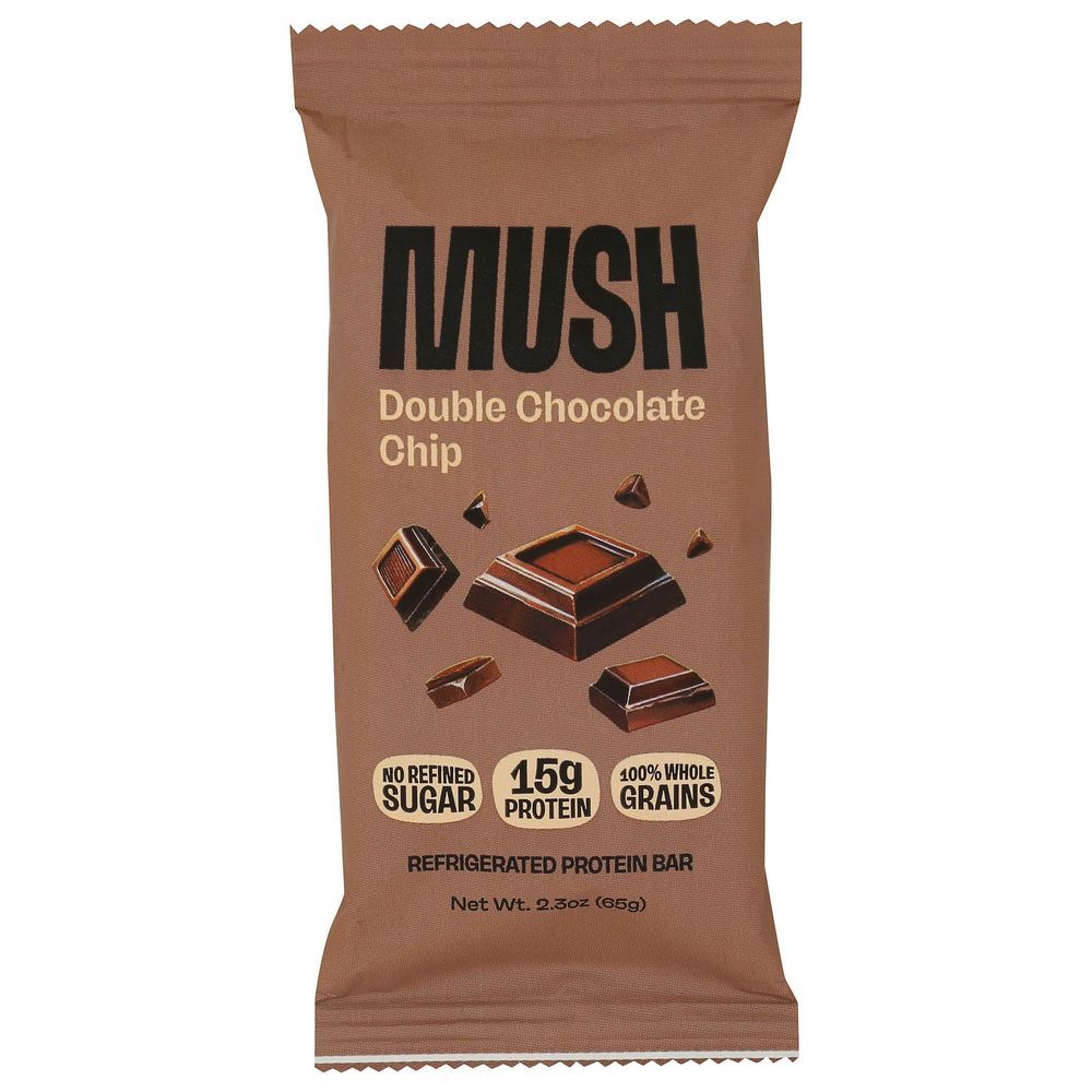 Mush Double Chocolate Chip Protein Bar, 2.3 Ounce -- 8 Per Case
