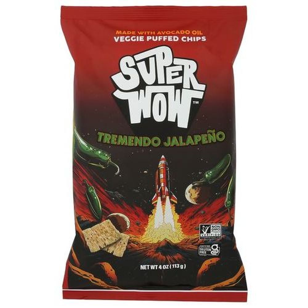 Super Wow Tremendo Jalapeno Veggie Puffed Chips, 4 Ounce -- 12 Per Case