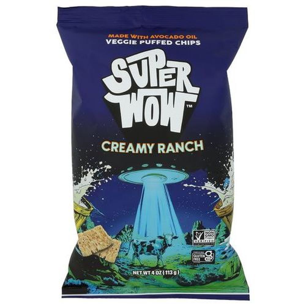 Super Wow Creamy Ranch Veggie Puffed Chips, 4 Ounce -- 12 Per Case