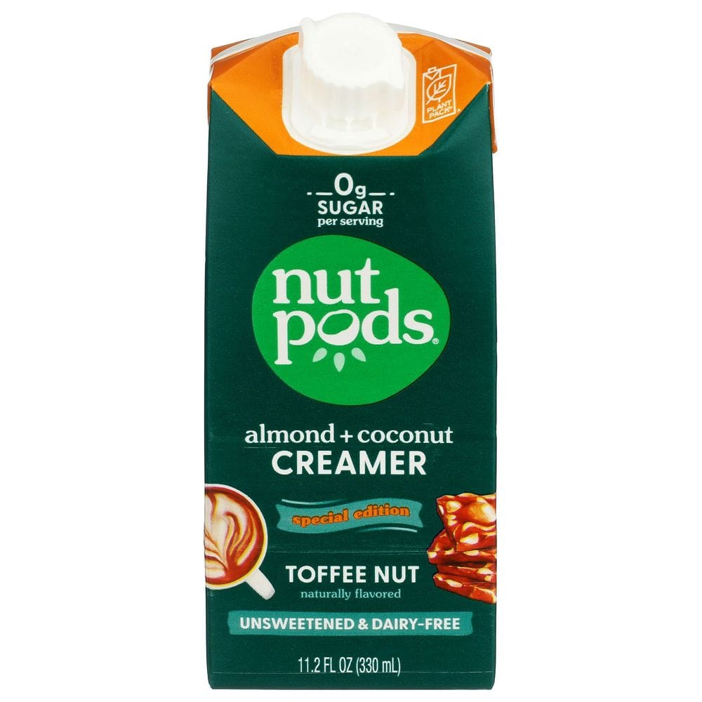 Nutpods Unsweetened Toffee Nut Almond Plus Coconut Creamer, 11.2 Fluid Ounce -- 12 Per Case