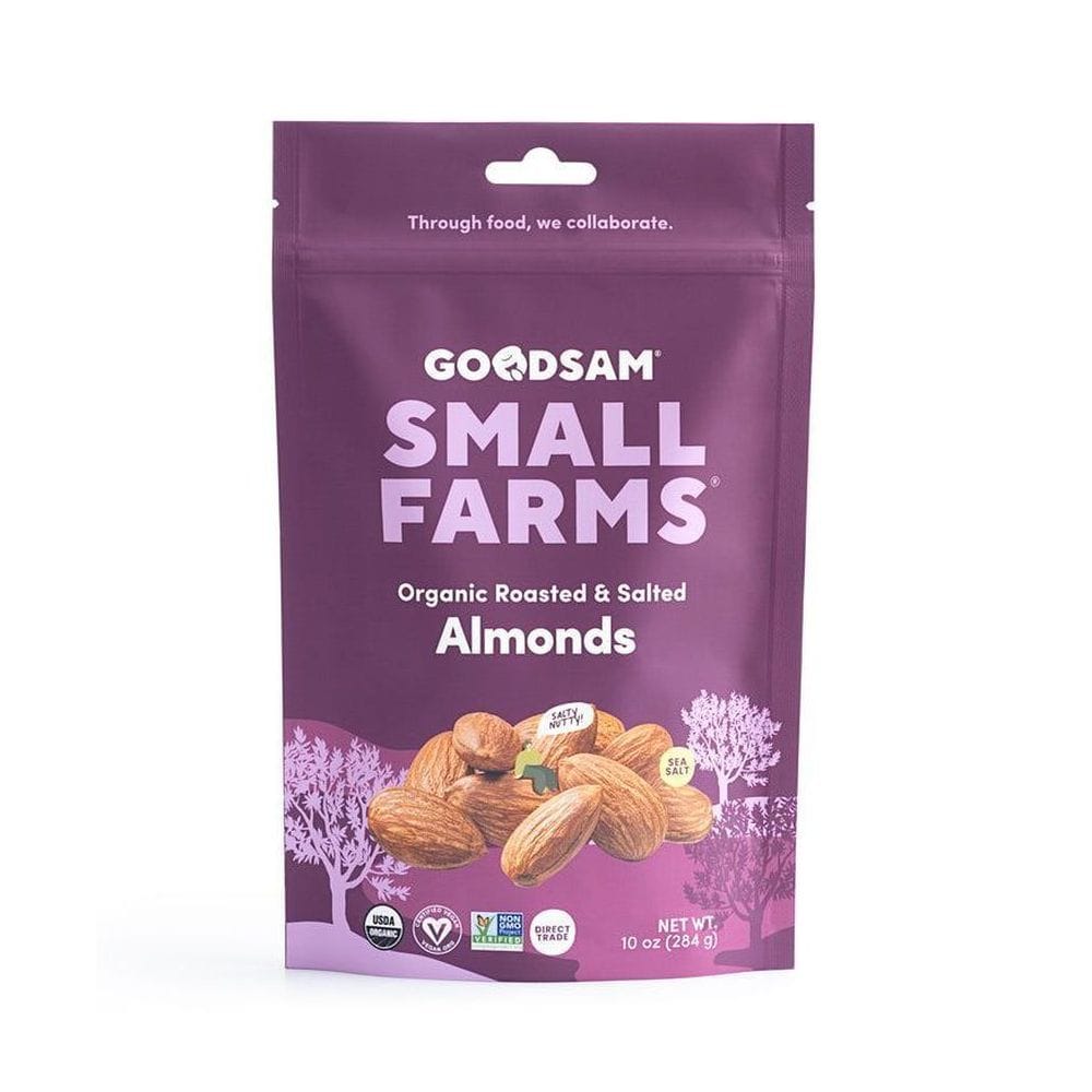 Goodsam Small Farms Organic Roasted And Salted Almonds, 10 Ounce -- 8 Per Case