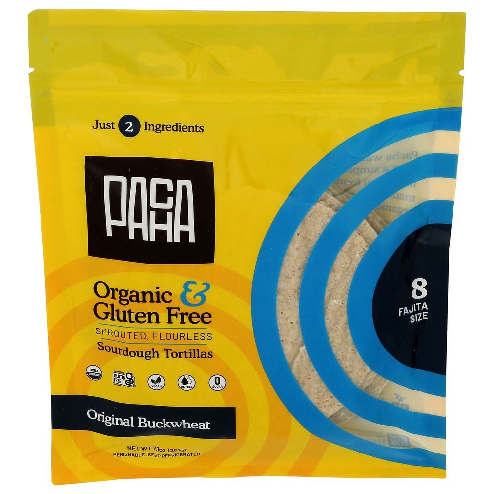 Live Pacha Organic And Gluten Free Original Buckwheat Sourdough Tortilla, 7.1 Ounce -- 6 Per Case