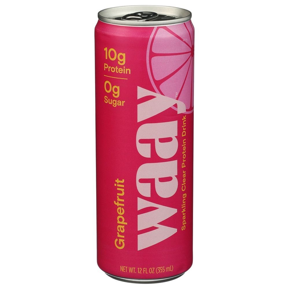 Waay Grapefruit Sparkling Protein Drink, 12 Fluid Ounce -- 12 Per Case