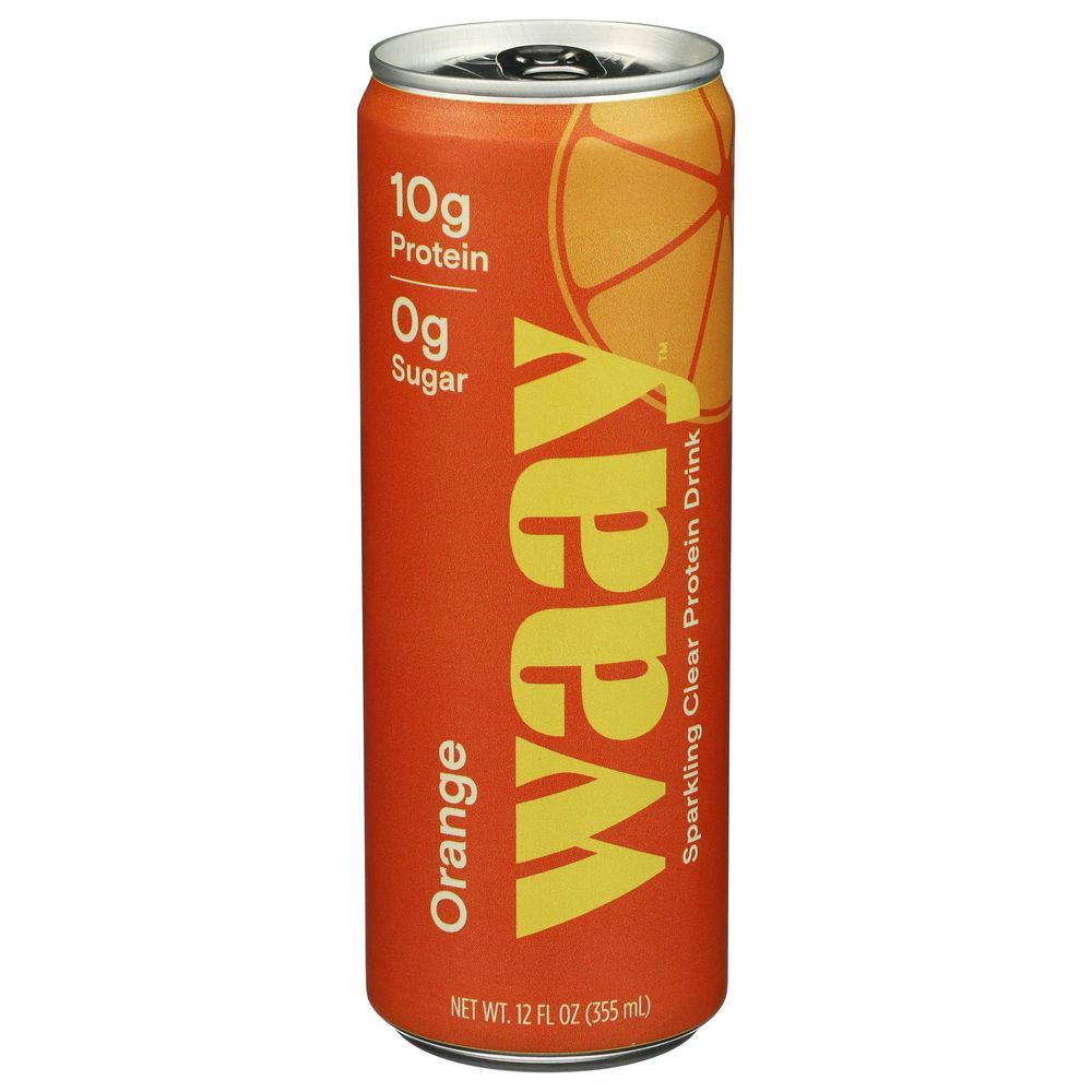 Waay Orange Sparkling Protein Drink, 12 Fluid Ounce -- 12 Per Case