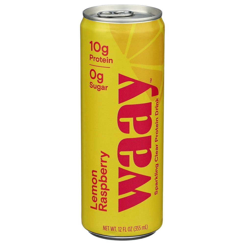 Waay Lemon Raspberry Sparkling Protein Drink, 12 Fluid Ounce -- 12 Per Case