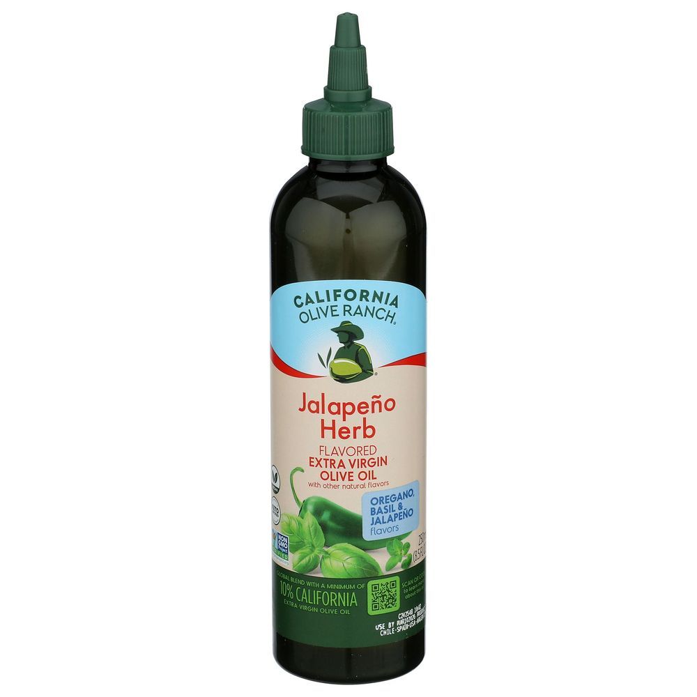 California Olive Ranch Jalapeno Herb Flavored Extra Virgin Olive Oil, 8.5 Fluid Ounce -- 6 Per Case