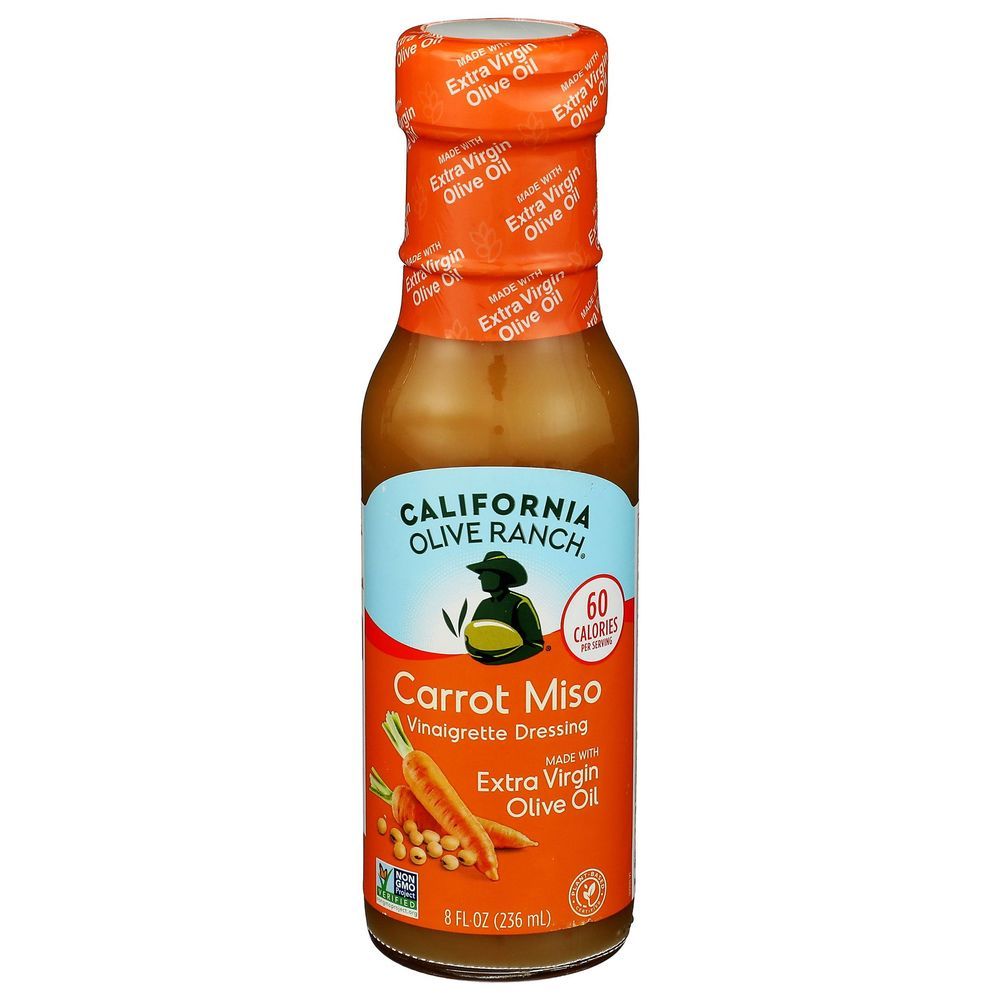 California Olive Ranch Carrot Miso Vinaigrette Dressing, 8 Fluid Ounce -- 6 Per Case