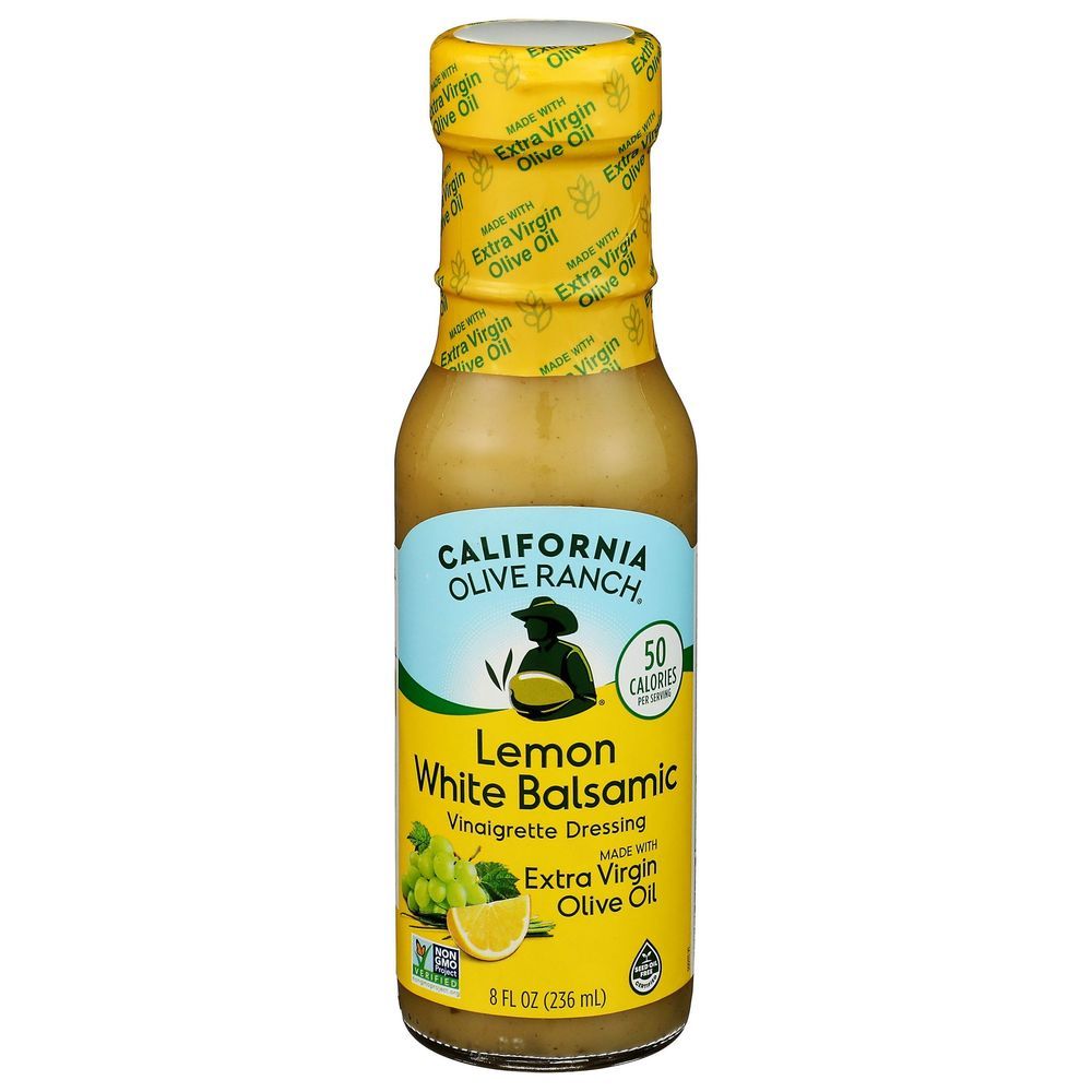 California Olive Ranch Lemon White Balsamic Vinaigrette Dressing, 8 Fluid Ounce -- 6 Per Case