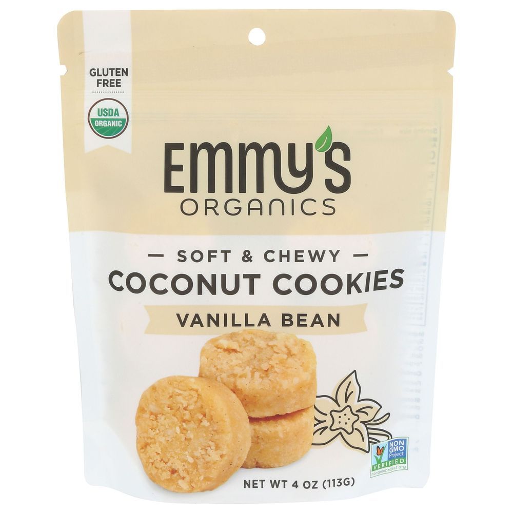 Emmys Organic Vanilla Bean Coconut Cookies, 4 Ounce -- 6 Per Case
