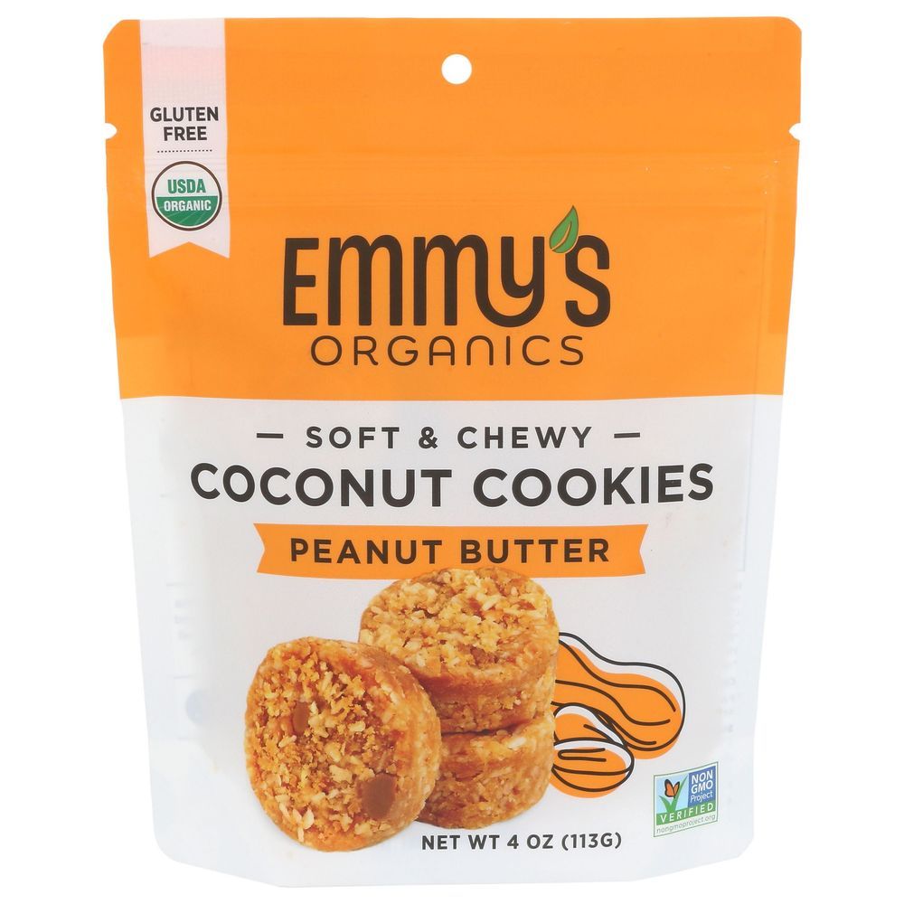 Emmys Organic Peanut Butter Coconut Cookies, 4 Ounce -- 6 Per Case