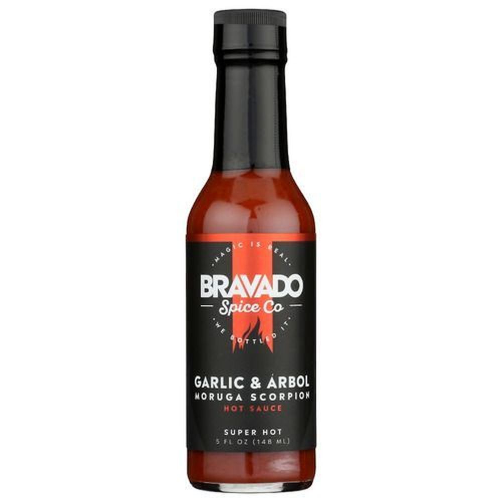 Bravado Spice Super Hot Garlic And Arbol Moruga Scorpion Hot Sauce, 5 Fluid Ounce -- 6 Per Case