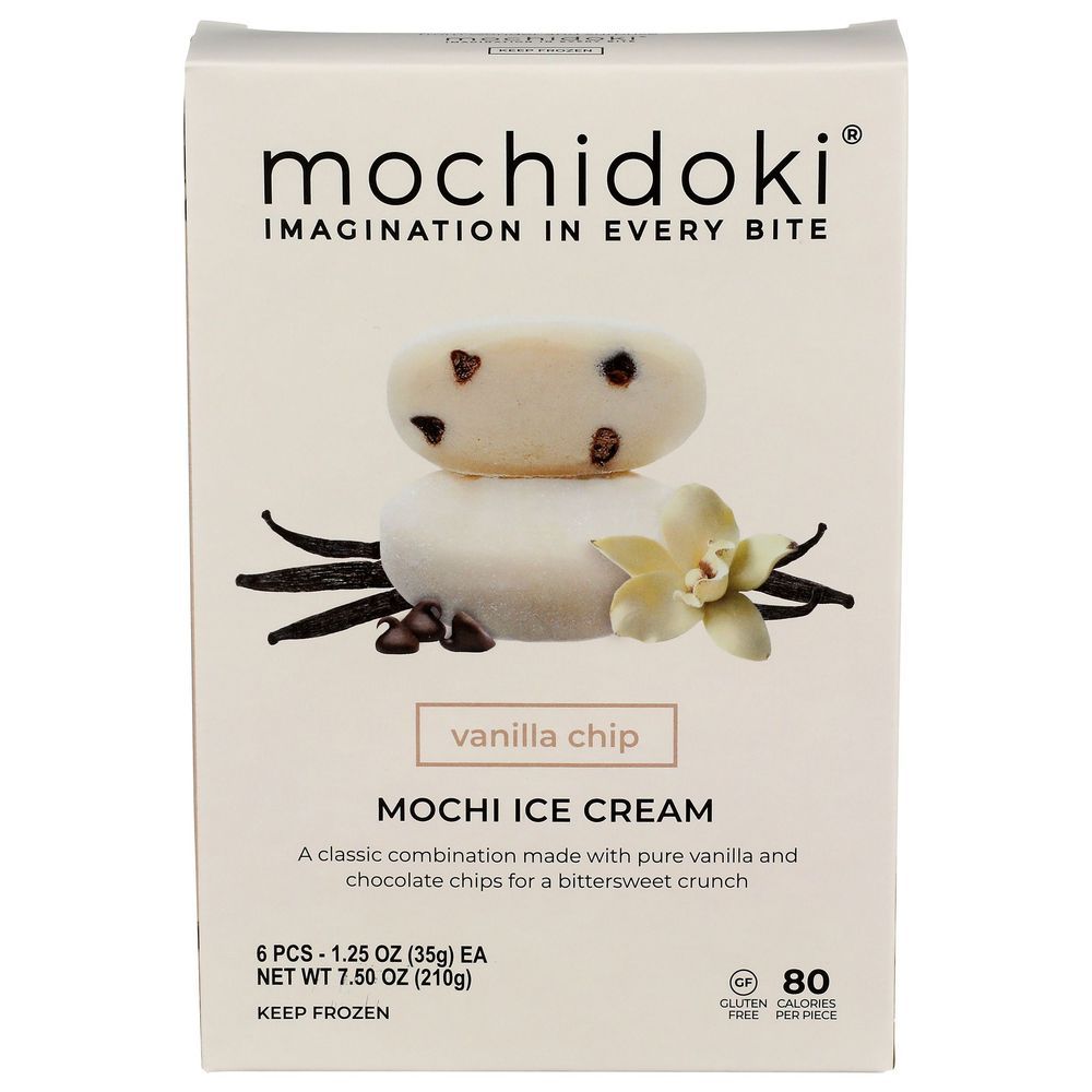 Mochidoki Vanilla Chip Mochi Ice Cream, 7.5 Ounce -- 6 Per Case