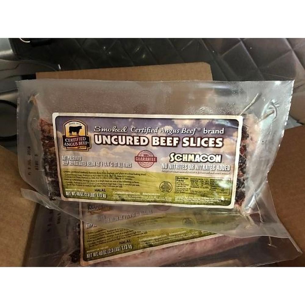 Certified Angus Beef Schmacon Uncured Beef Slices, 2.5 Pound -- 4 Per Case
