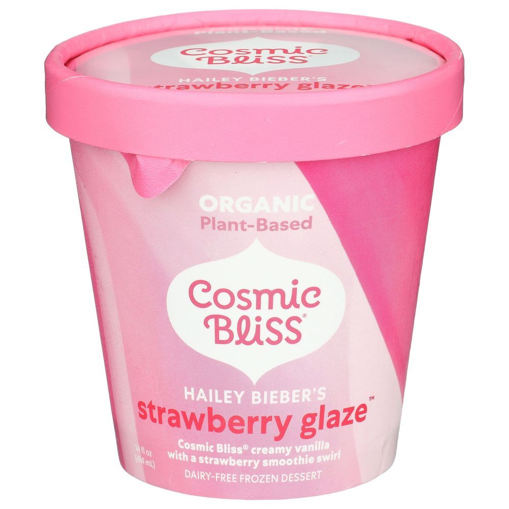 Cosmic Bliss Organic Hailey Bieber's Strawberry Glaze Dairy Free Dessert, 14 Fluid Ounce -- 8 Per Case