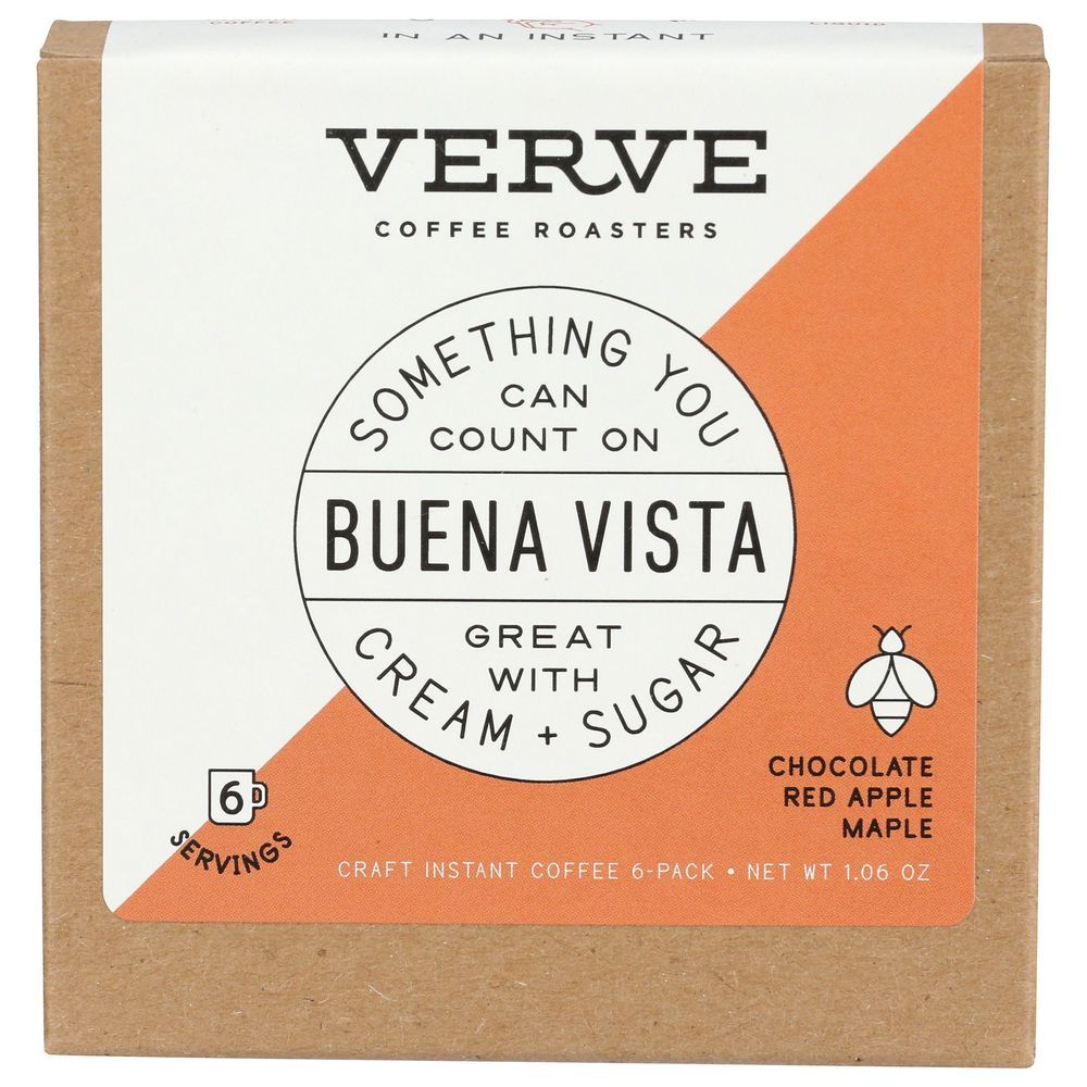Verve Coffee Roasters Buena Vista Dark Roast Craft Instant Coffee, 1.06 Ounce -- 6 Per Case