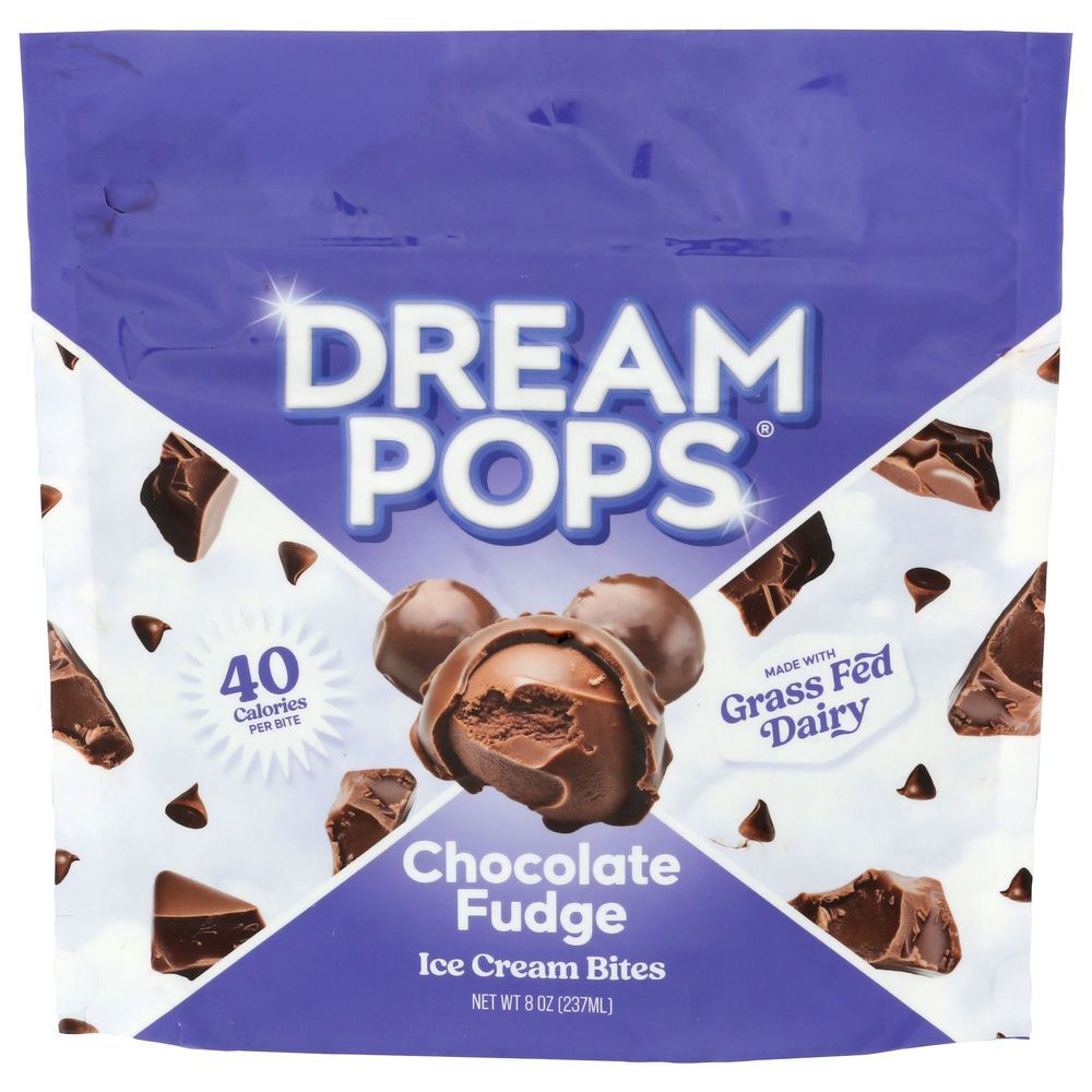 Dream Pops Chocolate Fudge Ice Cream Bites, 8 Ounce -- 6 Per Case