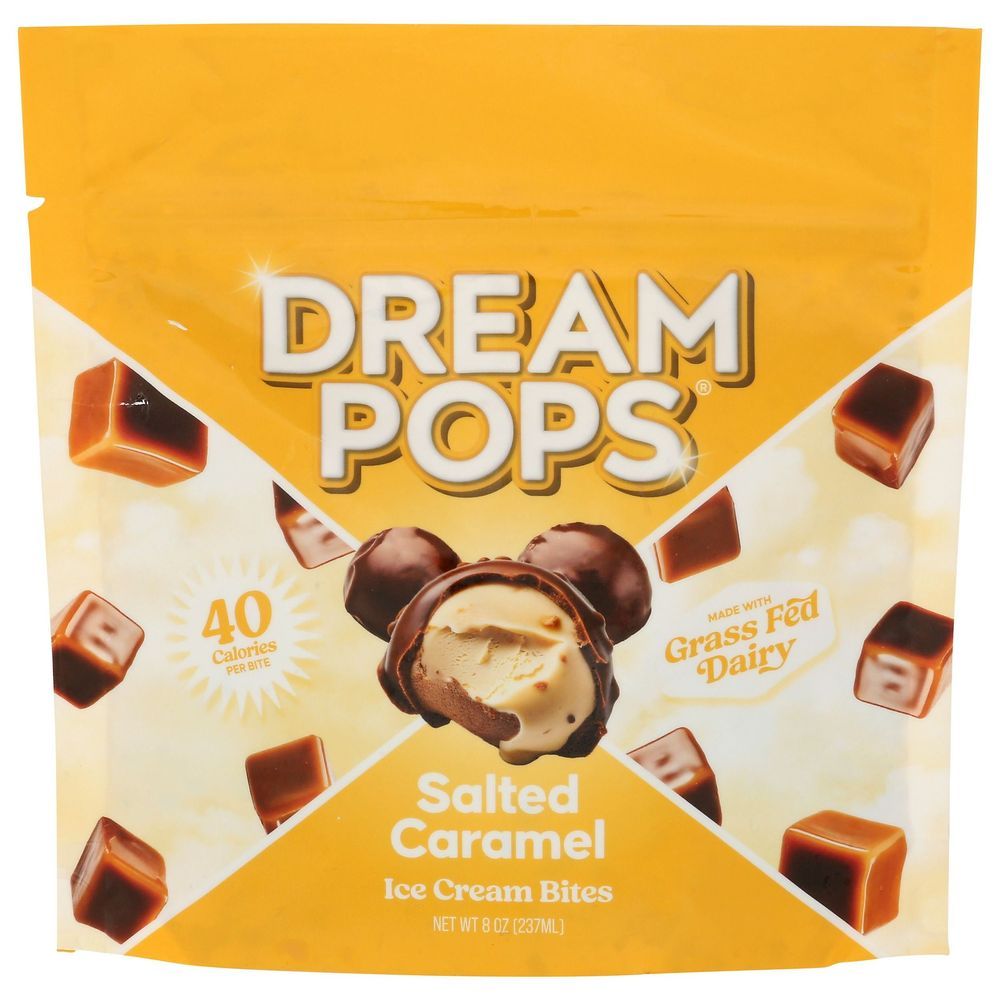 Dream Pops Salted Caramel Ice Cream Bites, 8 Ounce -- 6 Per Case