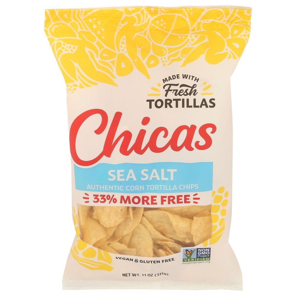 Chicas Sea Salt Corn Tortilla Chips, 11 Ounce -- 9 Per Case