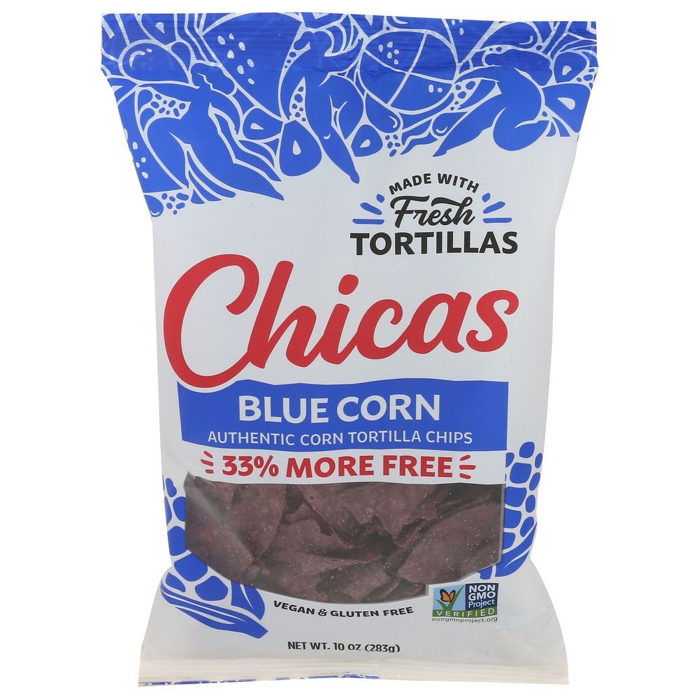 Chicas Blue Corn Tortilla Chips, 10 Ounce -- 9 Per Case