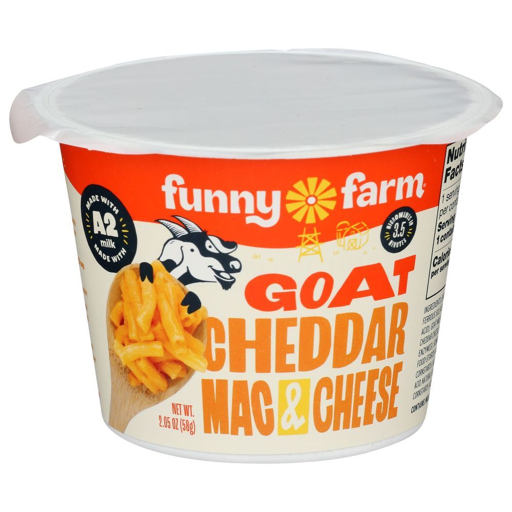 Funny Farm Goat Yellow Cheddar Mac And Cheese, 2.05 Ounce -- 10 Per Case
