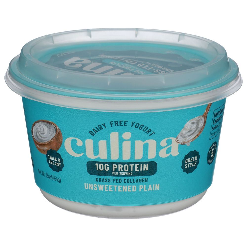 Culina Unsweetened Plain Dairy Free Yogurt, 16 Ounce -- 6 Per Case