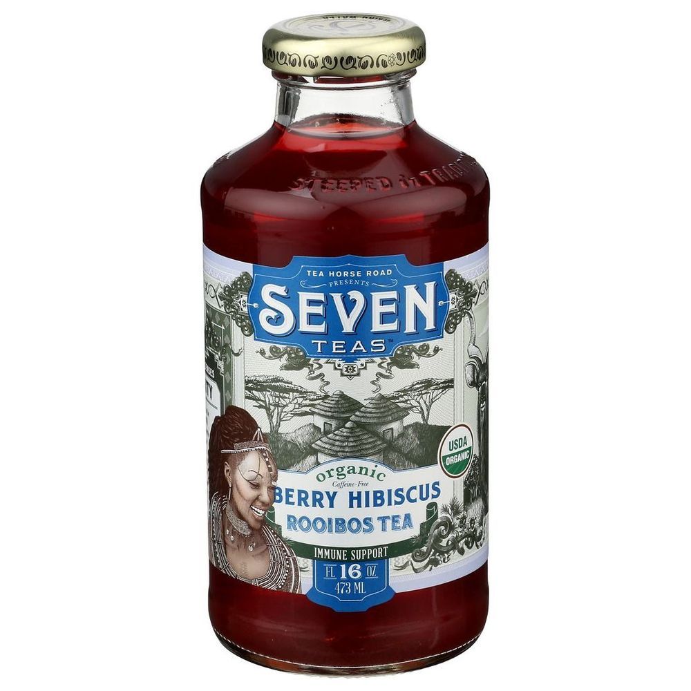 Seven Teas Berry Hibiscus Rooibos Tea, 16 Fluid Ounce -- 12 Per Case