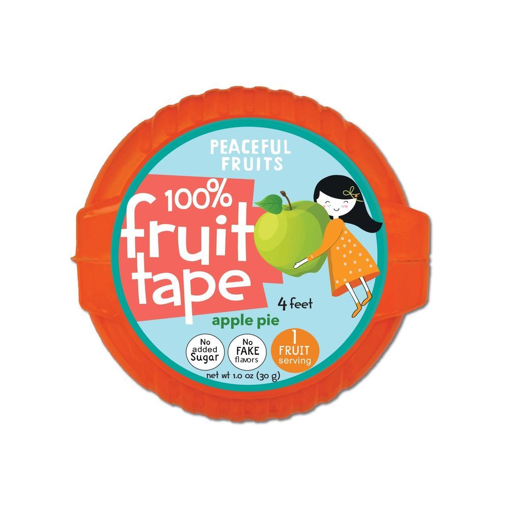 Peaceful Fruits Apple Pie Tape, 0.5 Ounce -- 12 Per Case