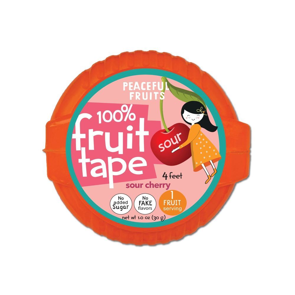 Peaceful Fruits Sour Cherry Tape, 0.5 Ounce -- 12 Per Case