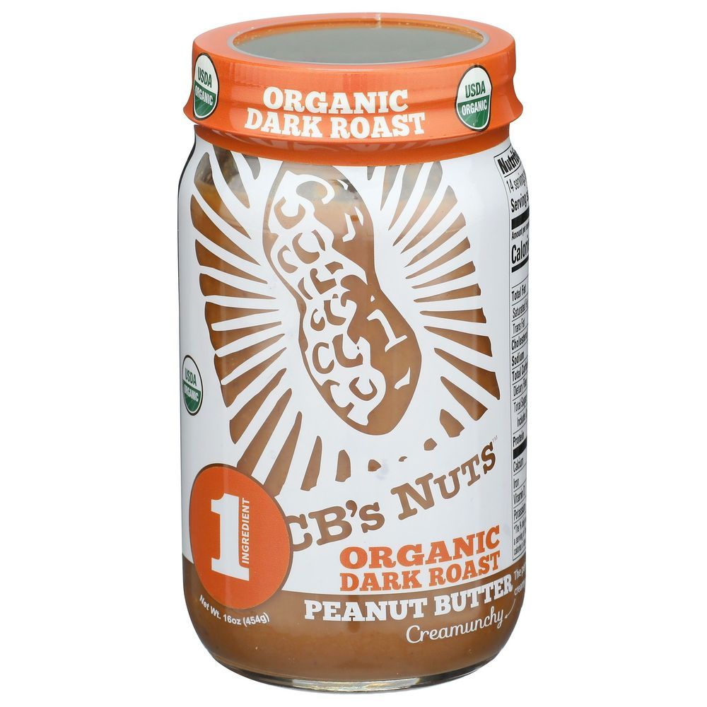 Cbs Nuts Organic Creamunchy Dark Roast Peanut Butter, 16 Ounce -- 12 Per Case