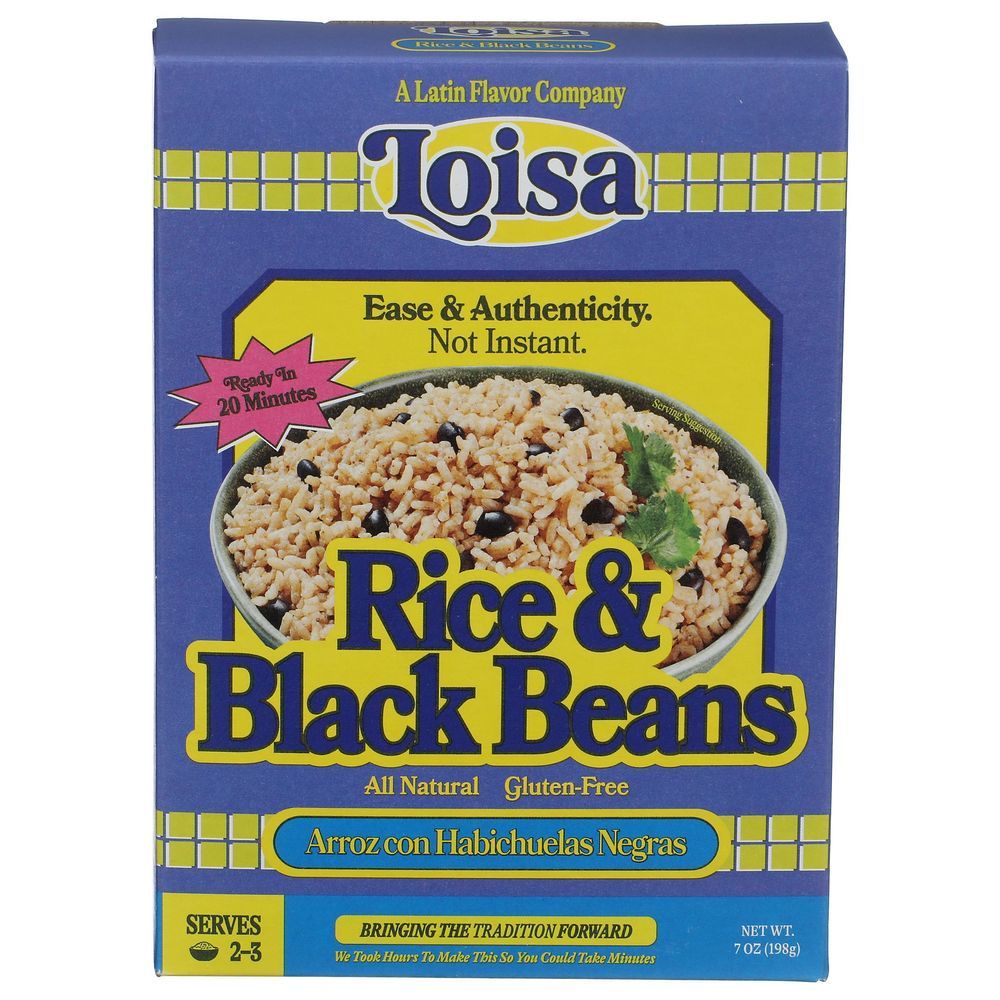 Loisa Rice And Black Beans, 7 Ounce -- 6 Per Case