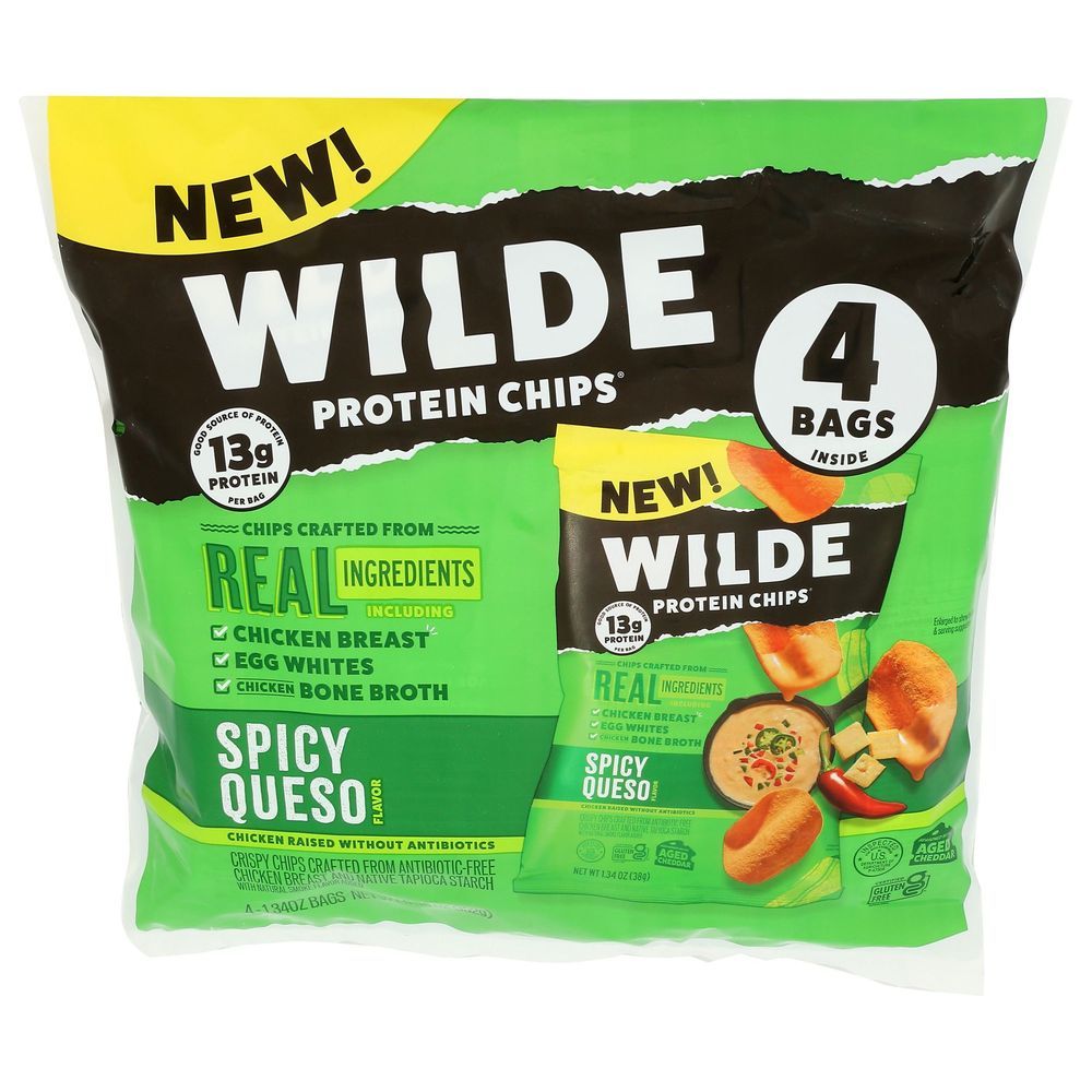 Wilde Snacks Spicy Queso Protein Chips, 5.4 Ounce -- 8 Per Case