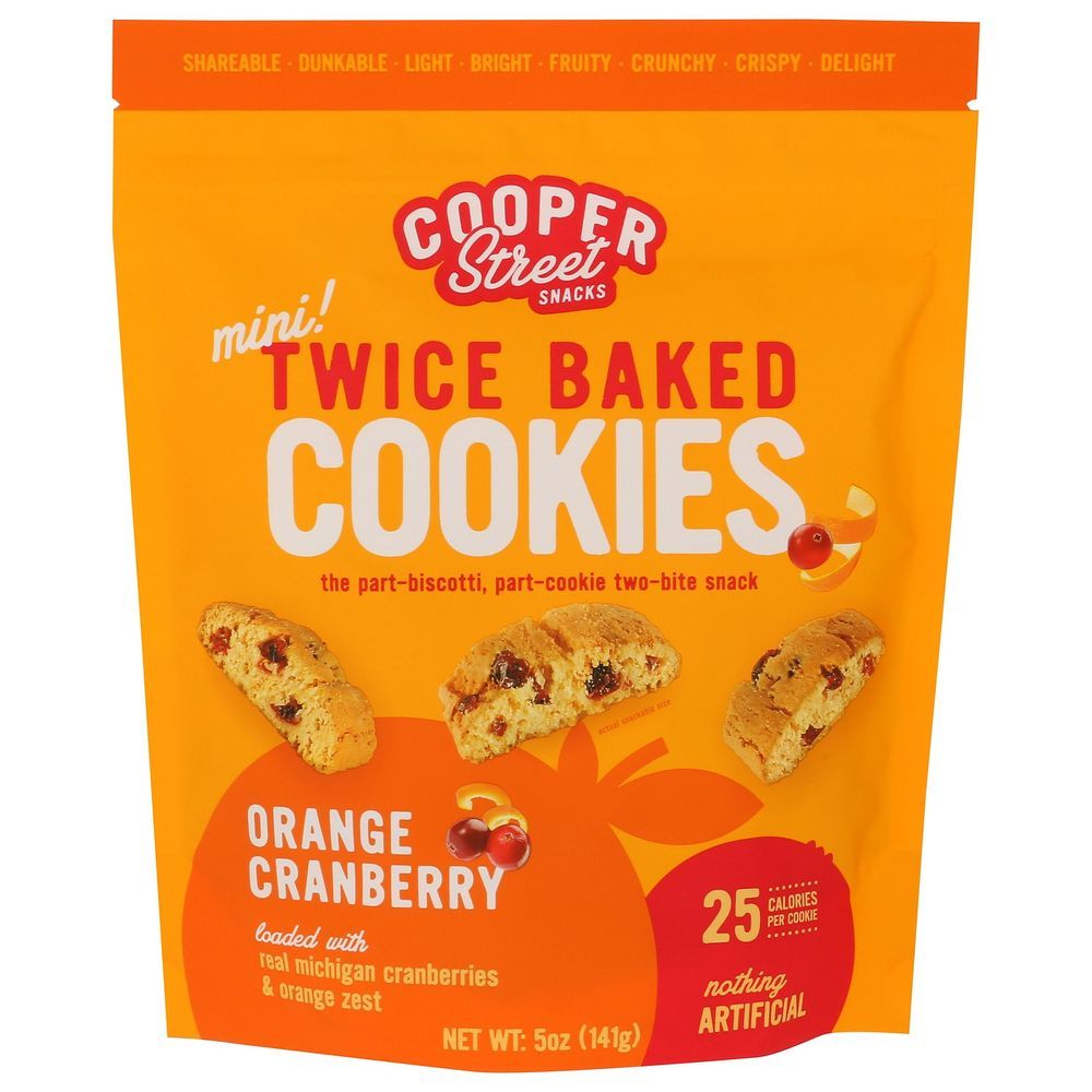 Cooper Street Orange Cranberry Twice Baked Cookies, 5 Ounce -- 6 Per Case