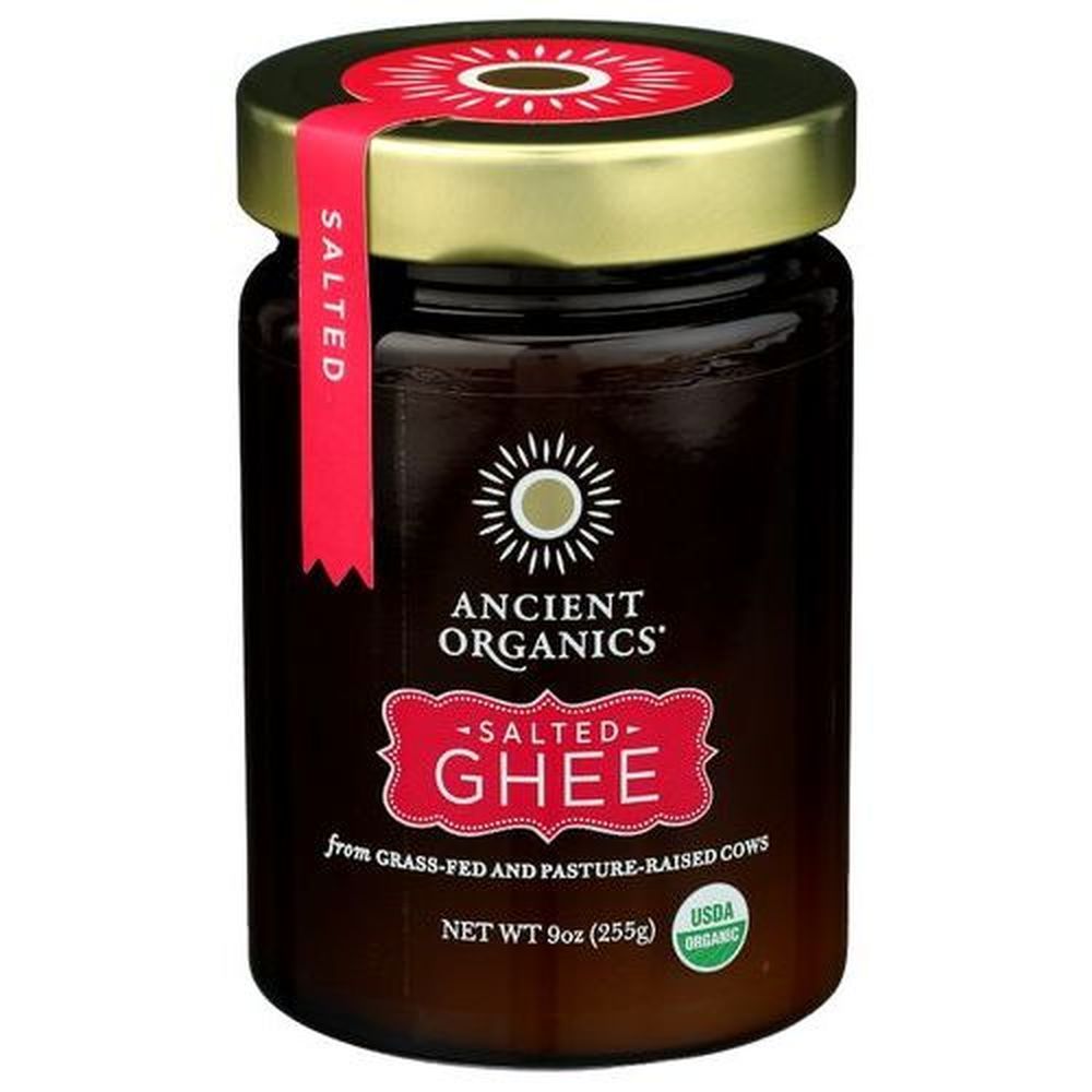 Ancient Organics Salted Ghee, 9 Fluid Ounce -- 6 Per Case