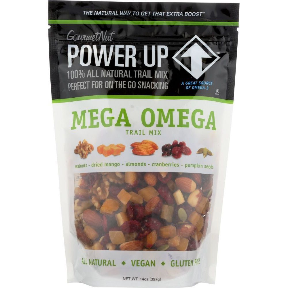 Power Up Mega Omega Trail Mix, 14 Ounce -- 6 Per Case