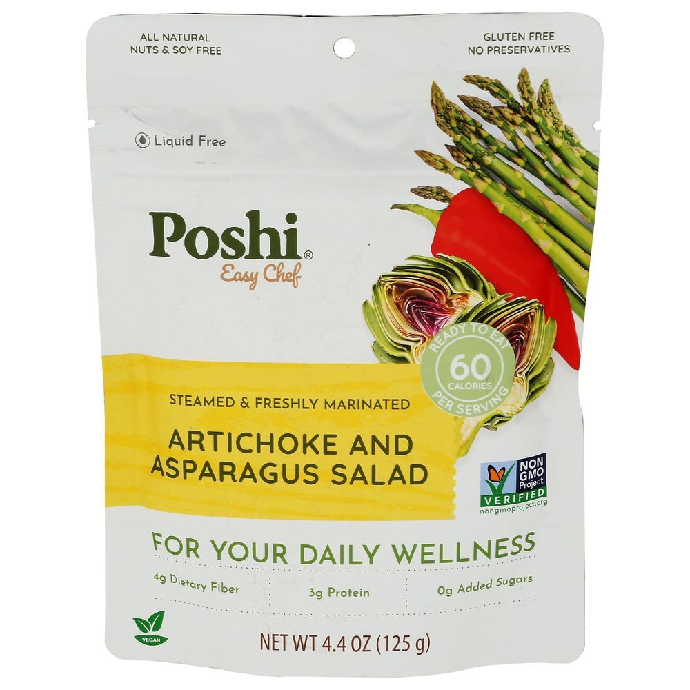 Poshi Easy Chef Artichoke And Asparagus Salad, 4.4 Ounce -- 10 Per Case