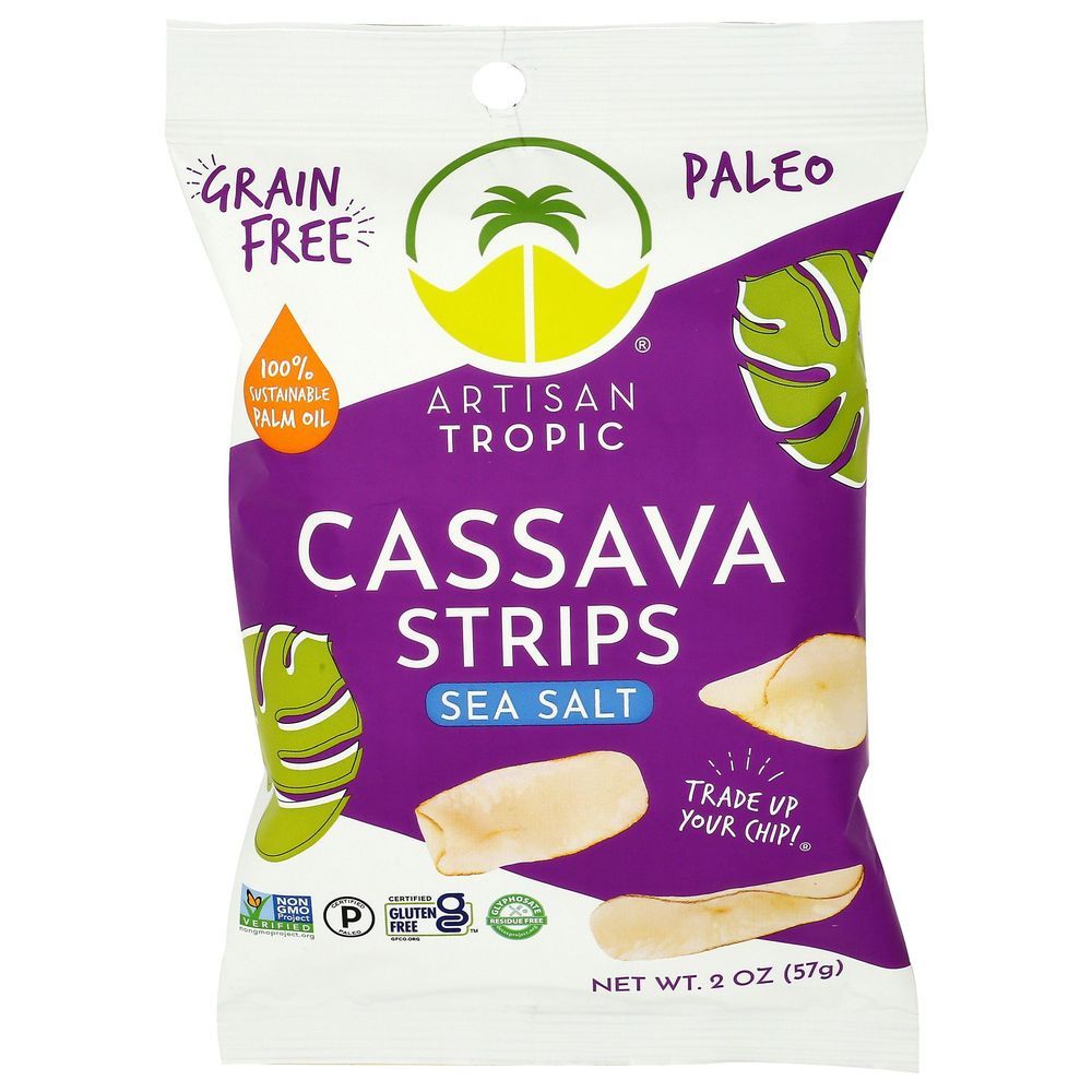 Artisan Tropic Sea Salt Cassava Strips, 2 Ounce -- 8 Per Case