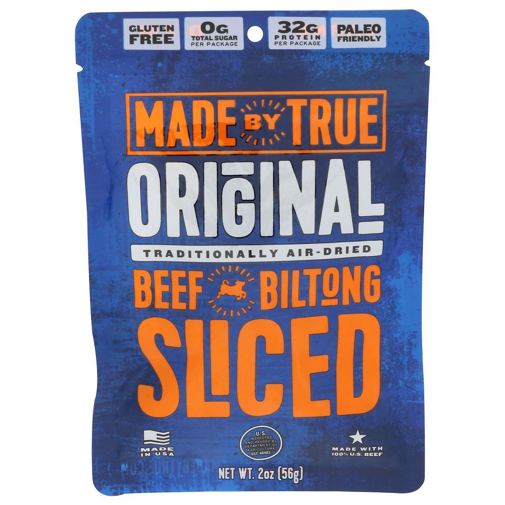 Made By True Original Sliced Beef Biltong, 2 Ounce -- 8 Per Case