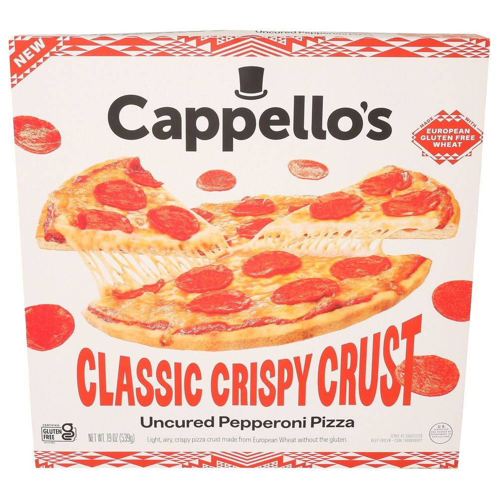 Cappellos Uncured Pepperoni Classic Crispy Crust Pizza, 19 Ounce -- 6 Per Case