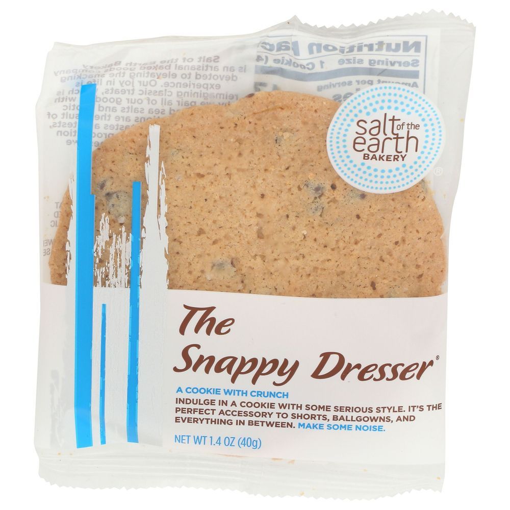 Salt Of The Earth Bakery The Snappy Dresser Crispy Cookie, 1.4 Ounce -- 12 Per Case