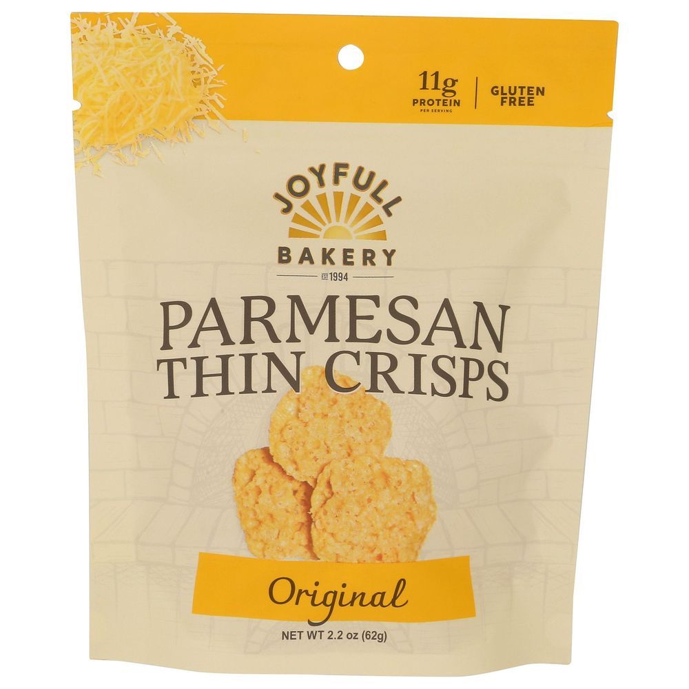 Joyfull Bakery Original Parmesan Thin Crisps, 2.2 Ounce -- 12 Per Case