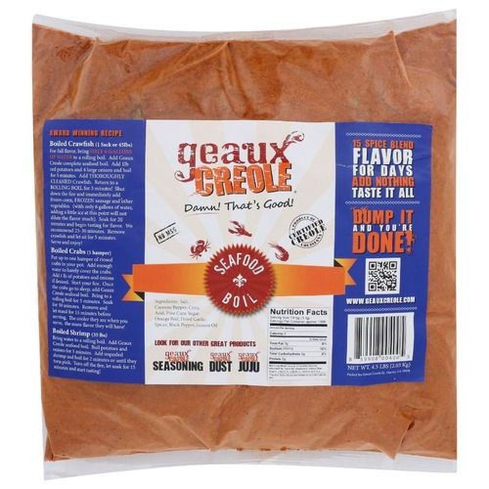 Geaux Creole Seafood Boil Mix, 4.5 Pound -- 6 Per Case