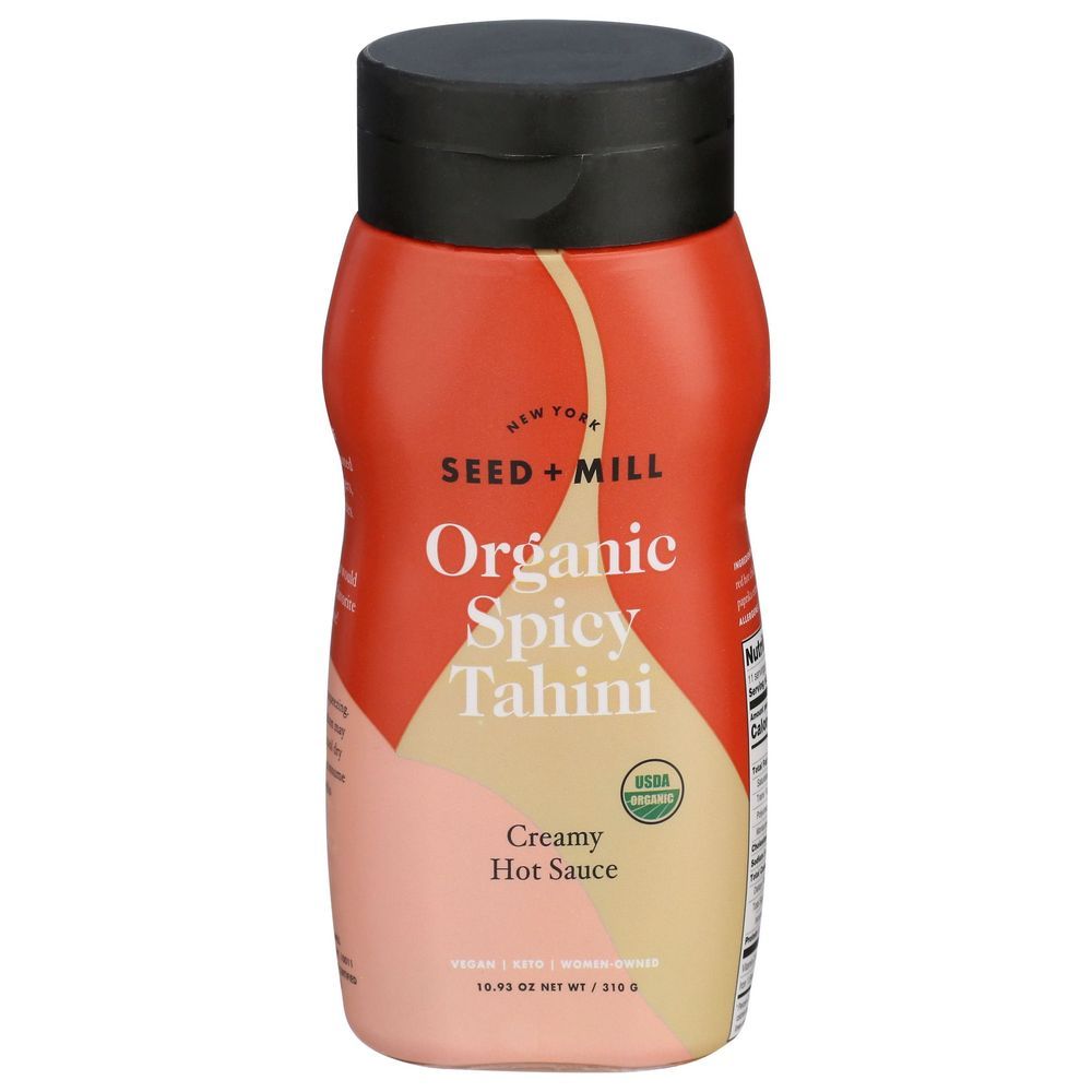 Seed And Mill Organic Spicy Tahini, 10.93 Ounce Squeeze Bottle -- 6 Per Case