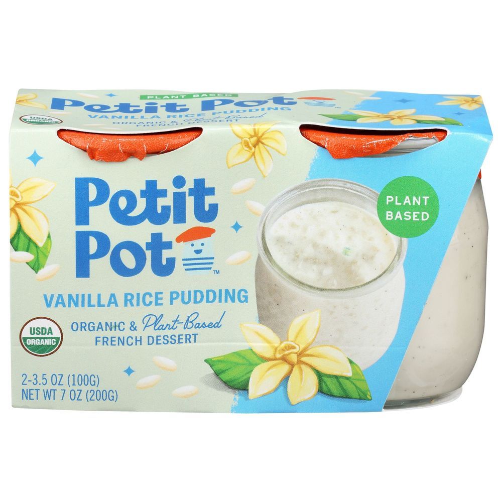 Petit Pot Organic Plant Based Vanilla Rice Pudding, 7 Ounce -- 4 Per Case