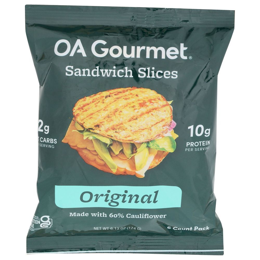 Outer Aisle Oa Gourmet Original Cauliflower Sandwich Slices, 6.13 Ounce -- 12 Per Case