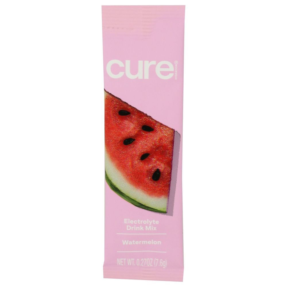 Cure Hydration Watermelon Electrolyte Drink Mix, 0.27 Ounce -- 8 Per Case