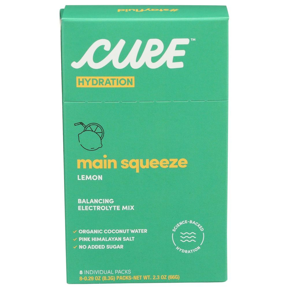 Cure Hydration Watermelon Electrolyte Drink Mix, 0.26 Ounce -- 8 Per Case