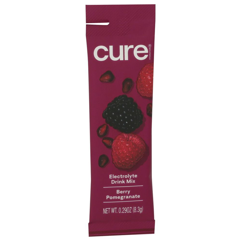 Cure Hydration Berry Pomegranate Electrolyte Drink Mix, 0.29 Ounce -- 8 Per Case