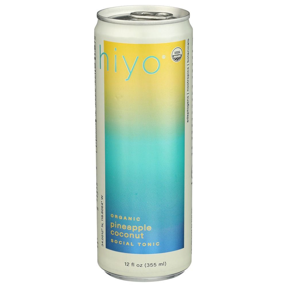 Hiyo Organic Pineapple Coconut Seltzer, 12 Fluid Ounce -- 12 Per Case